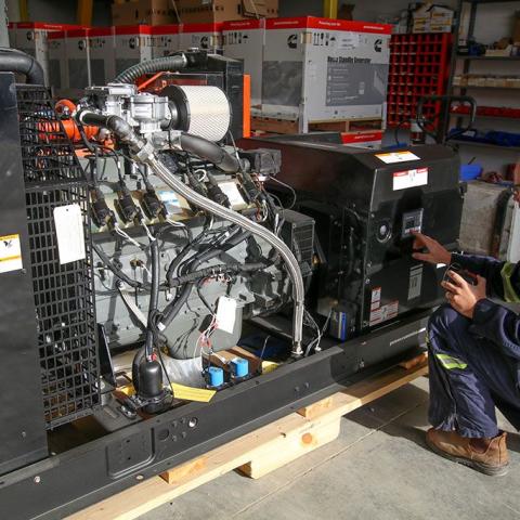 Generator maintenance workshop.