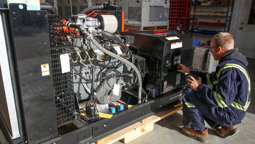 Generator maintenance workshop.