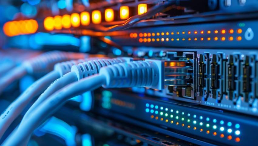 معدات الألياف البصرية بما في ذلك الكابلات والموصلات ومعدات الاختبار.